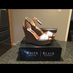 White House Black Market Wedge Heels